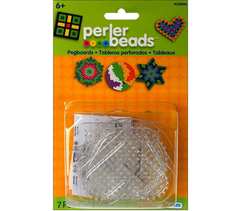 Perler Small Fun Shaped Pegboards for Fuse Beads, Pack of 5