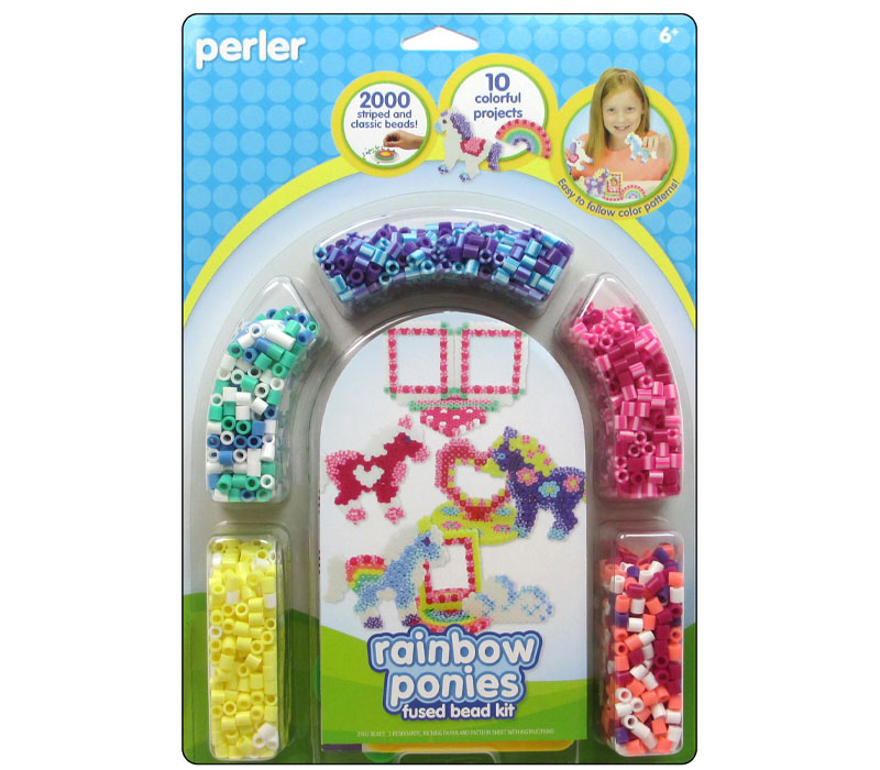 Perler Fused Bead - Kit 2000 Piece Rainbow Pony Frames