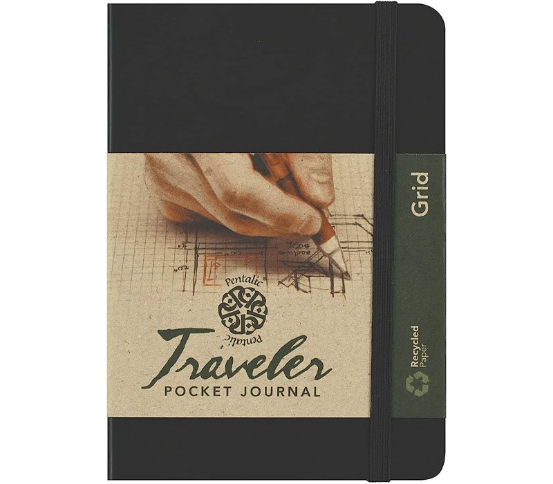Traveler's Grid Sketch Book - 4-inch x 6-inch - Black
