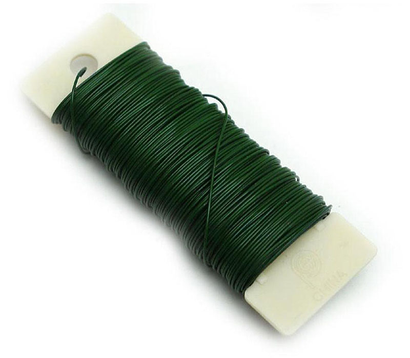 Green Florist Wire 22 Gauge