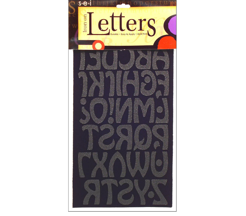 SEI - Iron On Art Transfer Letters Cool 1-1/2-inch Black