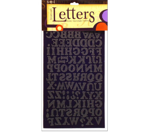 SEI - Iron On Art Transfer Letters Chunky 3/4-inch Black