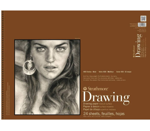 Strathmore 400 Series 80# Drawing Pad - 18-inch x 24-inch - Spiral Bound - 24 Sheets