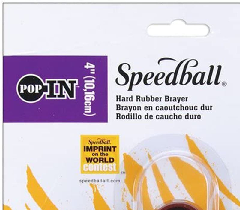 Speedball Pop-In Hard Rubber Brayer 4in