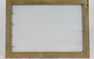 SPC Wood Slat Frame with White Interior Board - Medium Burnt