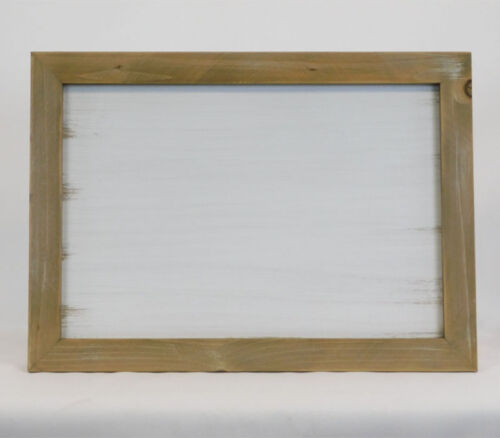 SPC Wood Slat Frame with White Interior Board - Medium Burnt