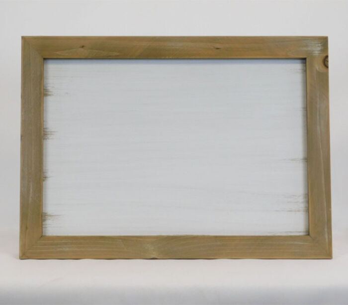SPC Wood Slat Frame with White Interior Board - Medium Burnt