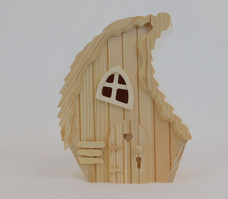 SPC Unfinished Slat Wood Birdhouse