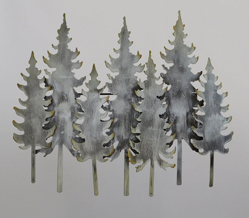 SPC Overlapping Metal Trees - Silver/Rust Finish