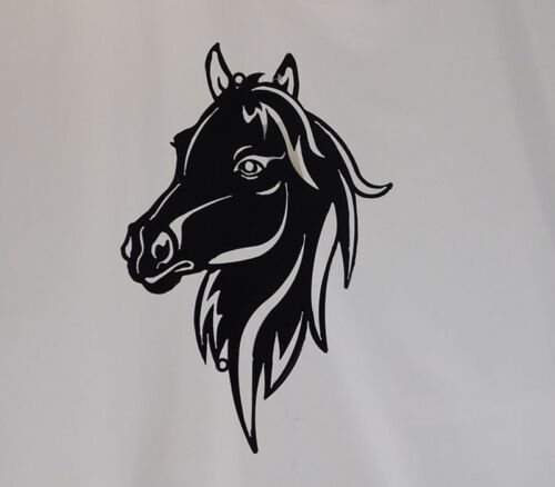 SPC Black Cutout Horse Head with Jute Hanger
