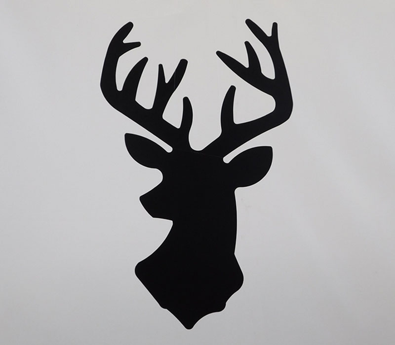 SPC Black Metal Deer Head - 9.75-inch x 18.75-inch