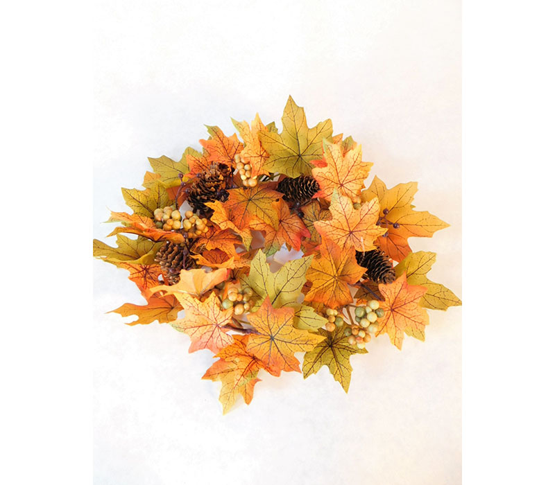 Wreath - Fall leaves - 12-inch
