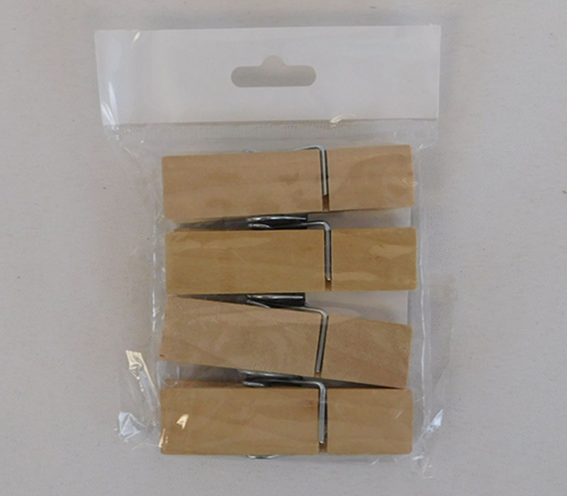 SPC Clothespins - 4 Count - Natural - 2.75-inch