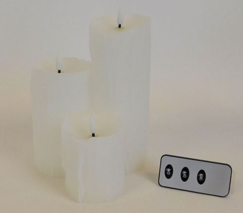 SPC Candle - 3-Pillar Dripping Wax LED Candle with Remote