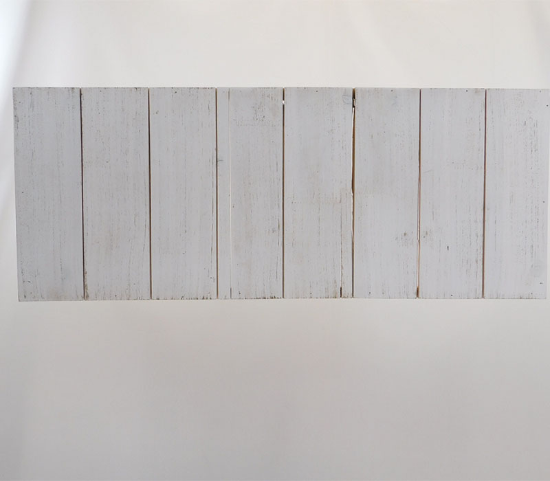 SPC Whitewashed Wood Slat Board Rectangle