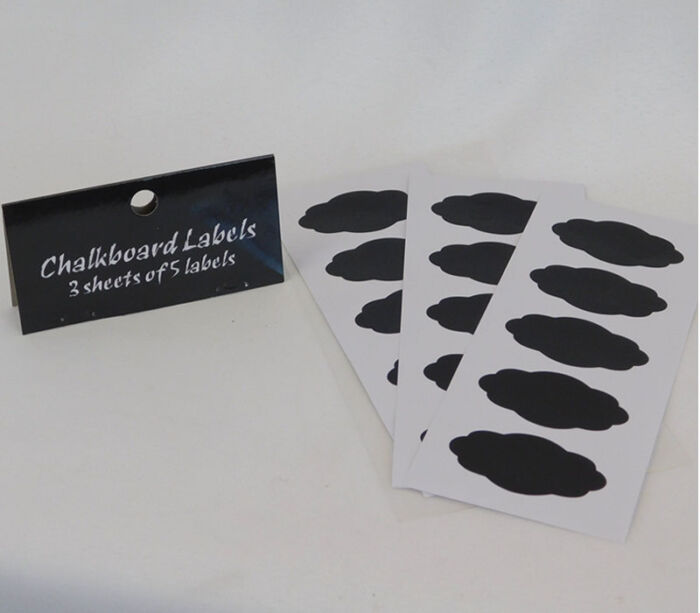 SPC Black Scalloped Chalkboard Labels - 15 Labels
