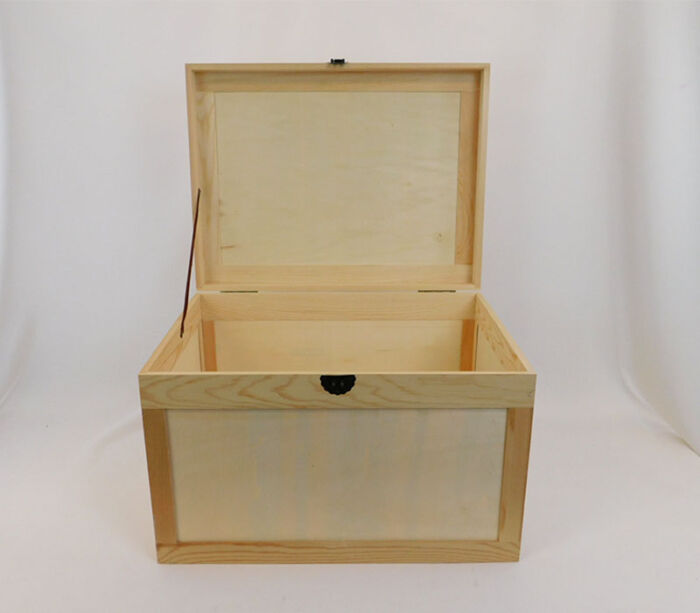 SPC Unfinished Box with Inset Sides and Hinged Lid - Large