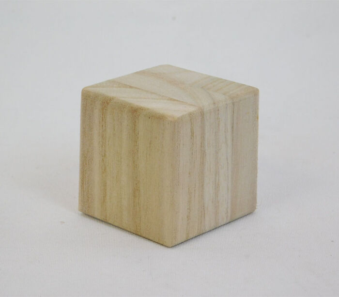 SPC Unfinished Wood Square Wood Block - Medium