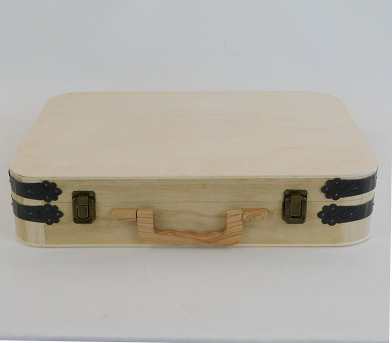SPC Unfinished Wood Box Briefcase