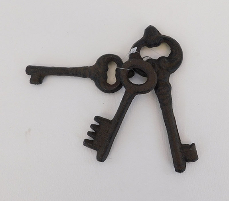 SPC Brown Iron Skeleton Keys - 3 Assorted Styles