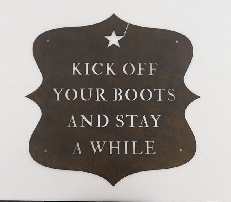 SPC Kick Off Your Boots Star Sign - Brown Rust Finish
