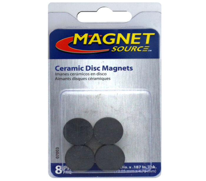 The Magnet Source Magnet Ceramic Disc - 3/4-inch - 8 Piece