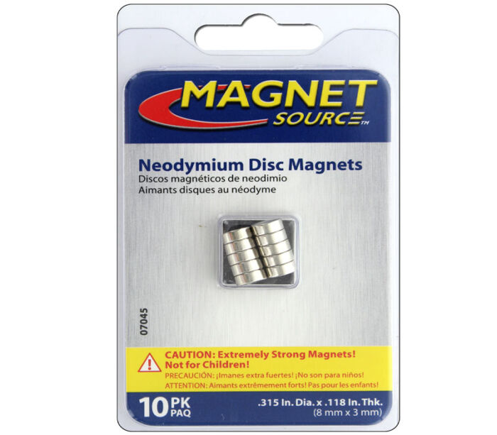 The Magnet Source Neodymium Magnet Disc - 1/3-inch - 10 Piece