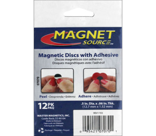 The Magnet Source Magnet Disc - 1/2-inch x 1/16-inch - 12 piece
