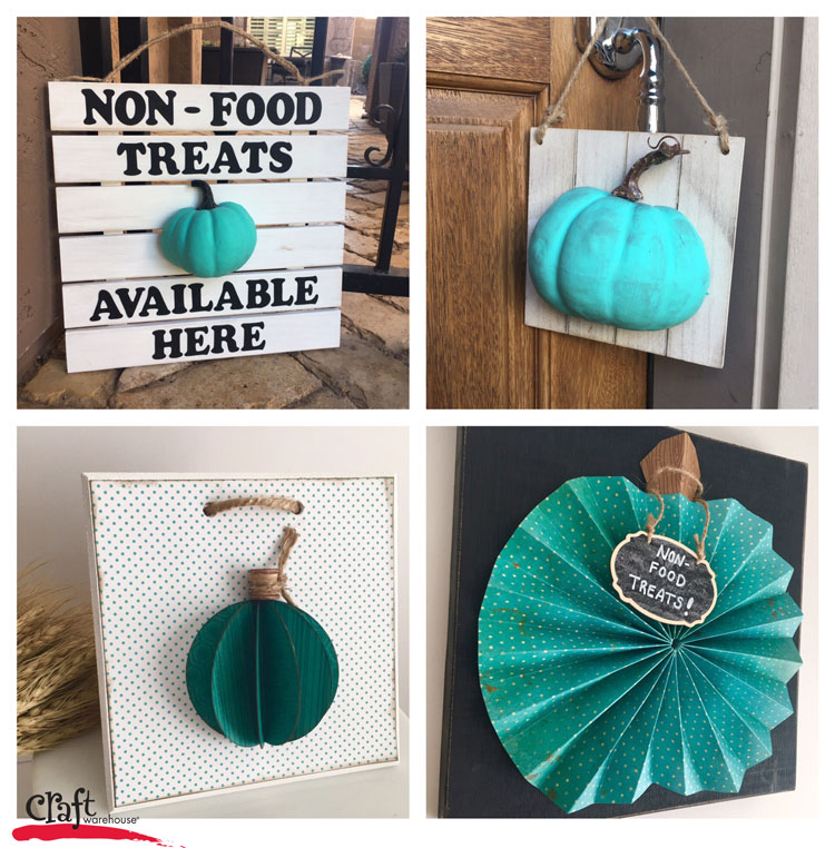 Make a Teal Pumpkin Display for Kids with Allergies for Halloween 