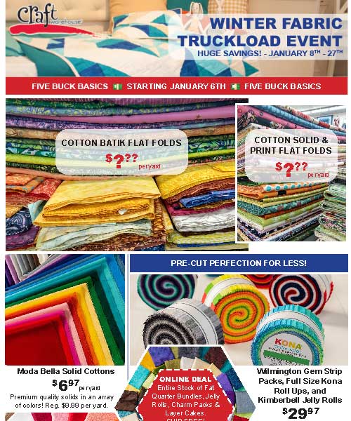 Fabric Truckload Sale Winter