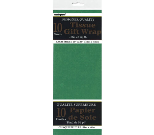 Unique Tissue Sheets -10 Piece - Green