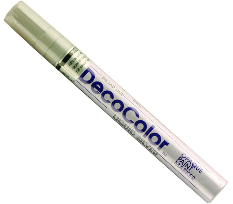 Uchida Marvy Deco Glossy Paint Markers - Broad - Silver