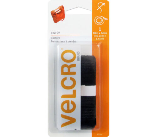 Velcro Sew On Tape - 3/4-inch x 30-inch - Black