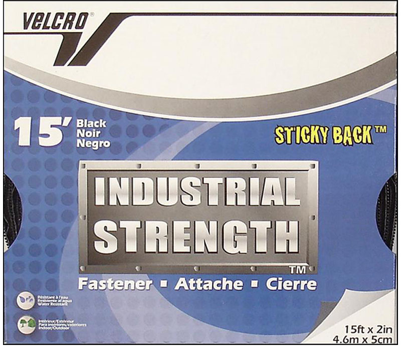 Velcro Industrial Strength Tape - 2-inch x 15-feet - Black