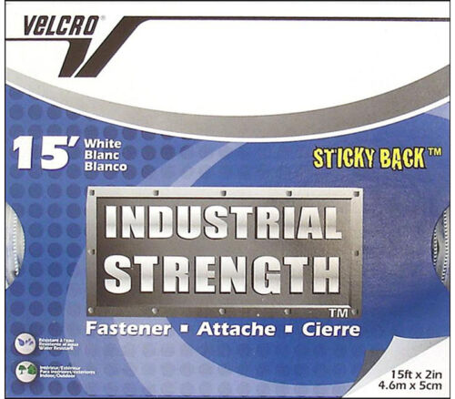 Velcro Industrial Strength Tape - 2-inch x 15-feet - White