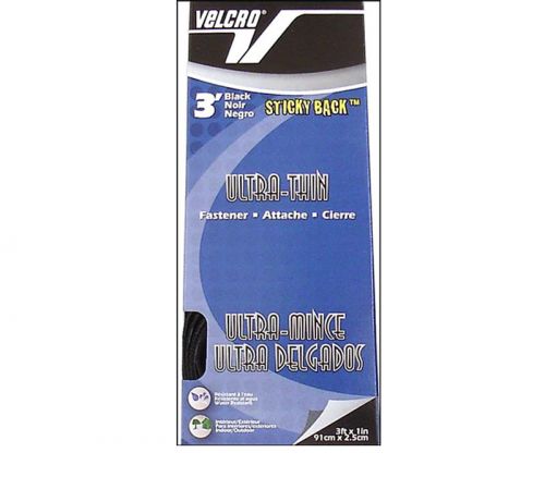 Velcro Industrial Strength Low Profile Tape - 1-inch x 3-feet - Black