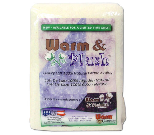 Warm and Plush Cotton Batting - Baby Size 45-inch x 60-inch