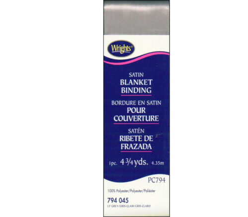 Wrights Satin Blanket Binding - 2-inch - Light Grey