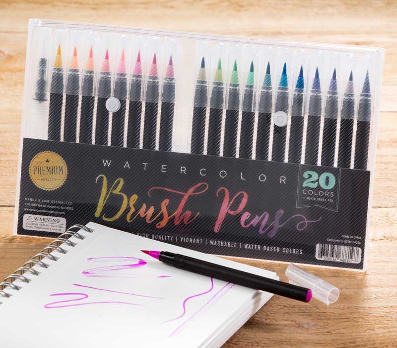 20 Watercolor Brush Pens at Craft Warehouse