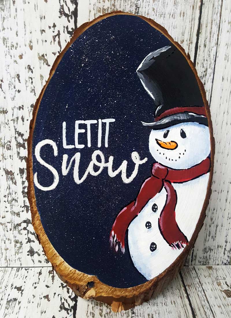 Paint a Snowman Winter Plaque