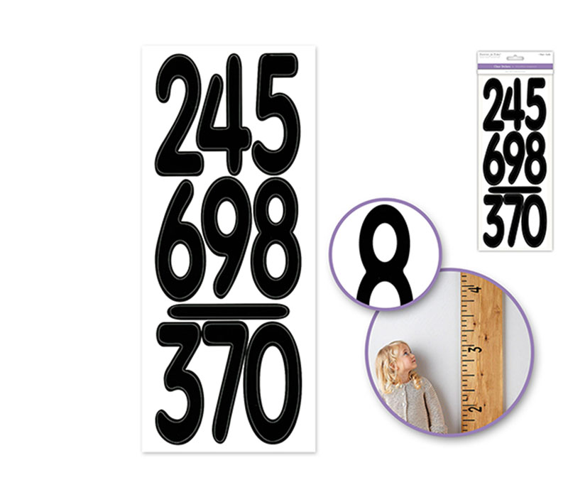 MultiCraft Letters and Number Stickers - Black - 3.5-inch