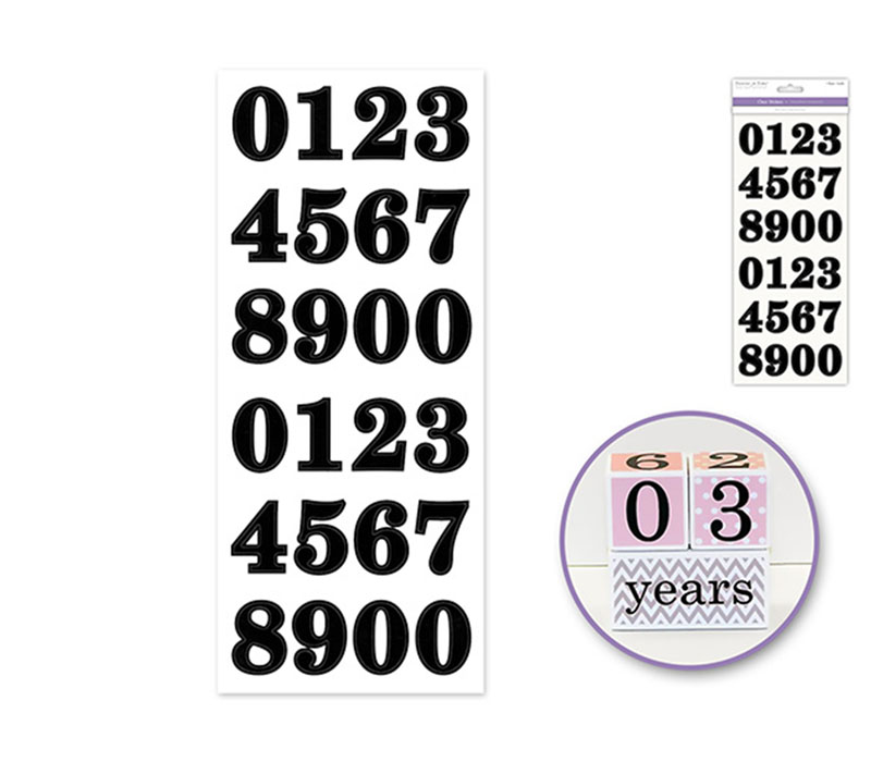 MultiCraft Letters and Number Stickers - Black - 1.37-inch