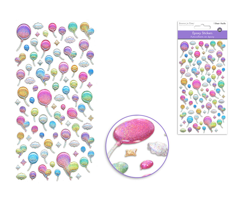 MultiCraft Epoxy Stickers - Mini Balloons
