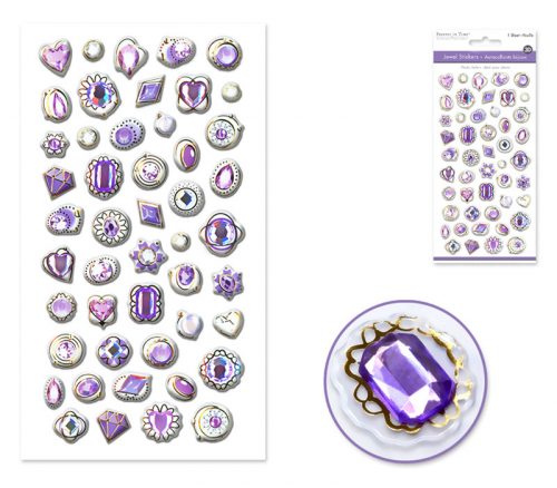 MultiCraft 3D Jewel Adornment Stickers - Amethyst