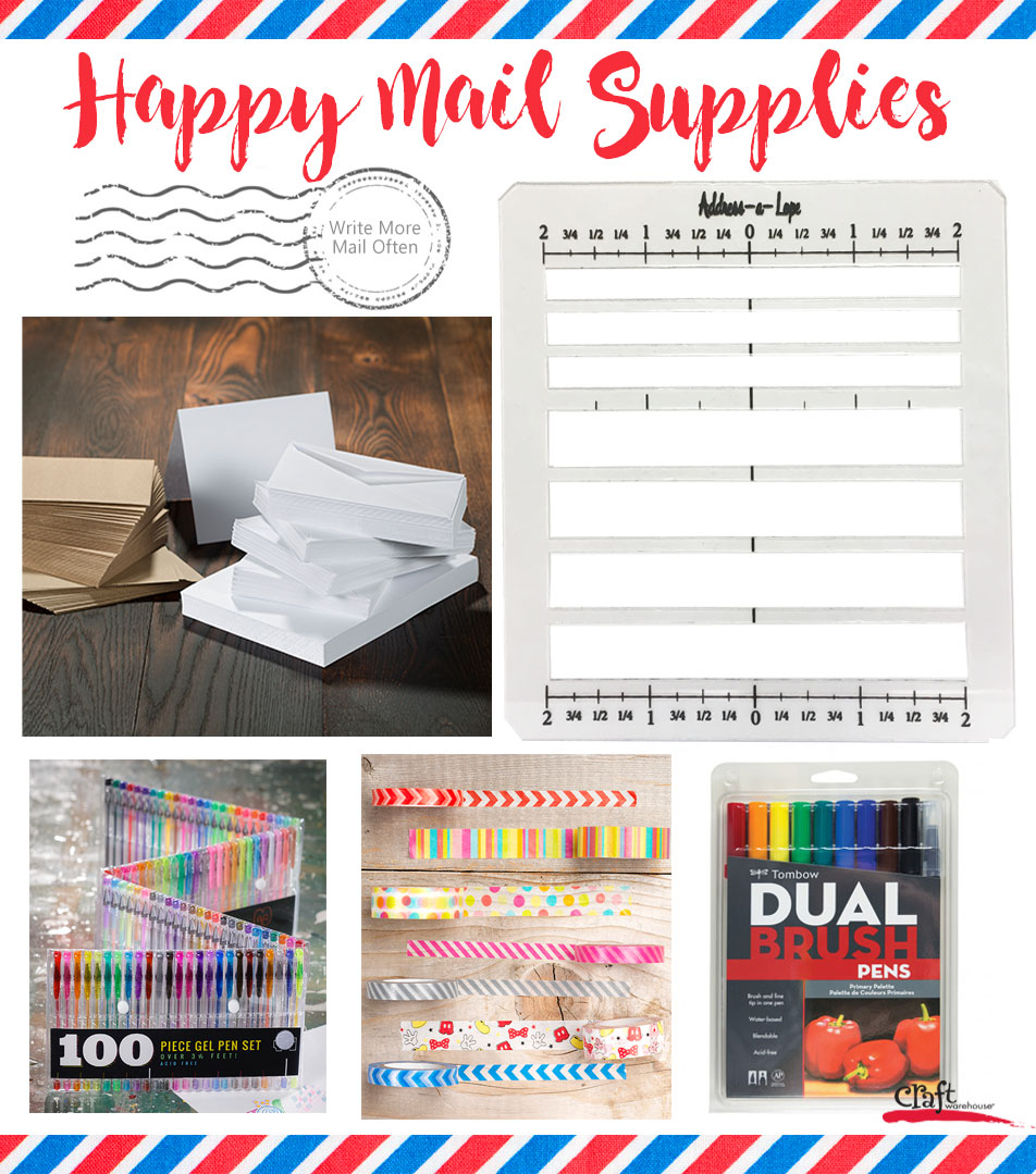 Happy Mail Supplies from Craft Warehouse - Mail Art