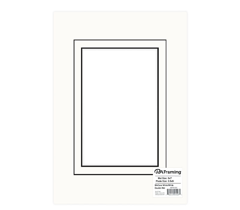 ADF Mat Double 5-inch x 7-inch/3-1/2-inch x 5-inch BlackCore White/White