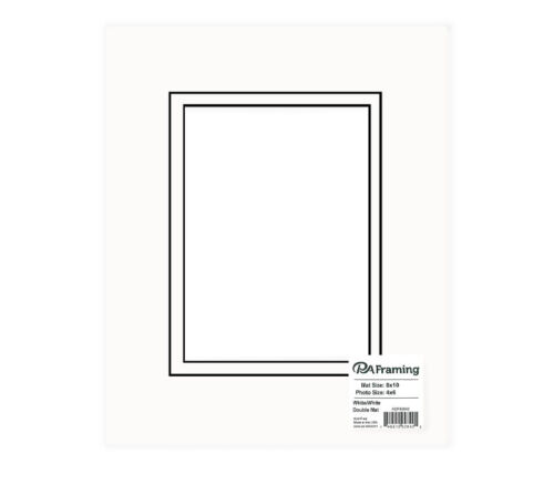 ADF Mat Double 8-inch x 10-inch/4-inch x 6-inch BlackCore White/White