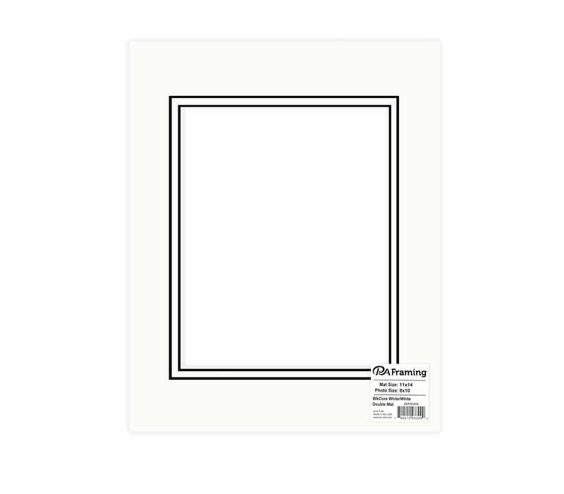 ADF Mat Double 11-inch x 14-inch/8-inch x 10-inch BlackCore White/White