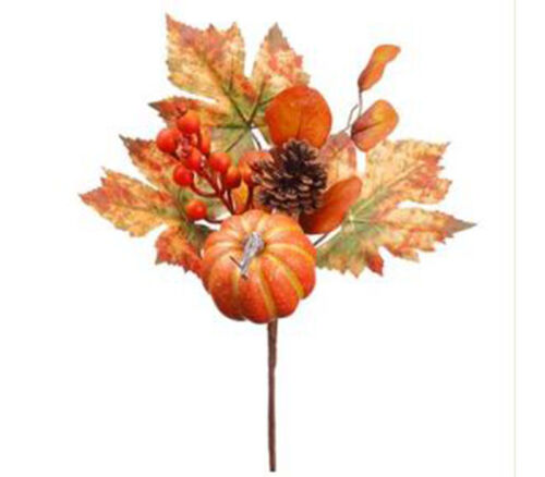 Fall Pick with Pumpkin Cones and Pine - 16-inch