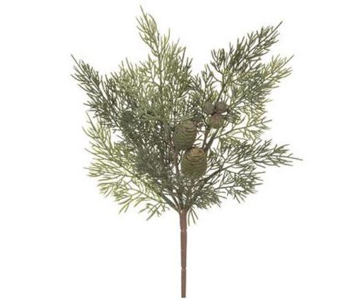 Cedar with Pine Cones Spray - 14-inch